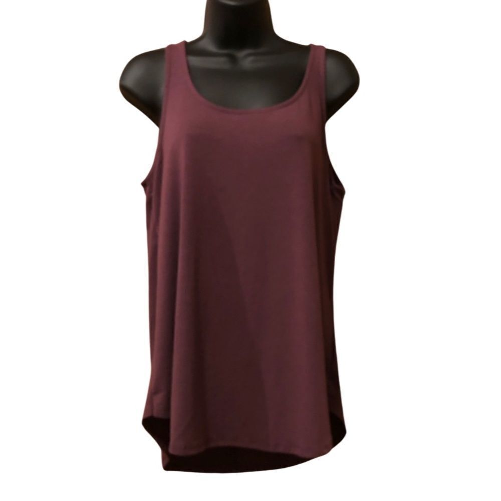 Shiela Rose Sleeveless Tank Top Shirt Plum | Women size Medium